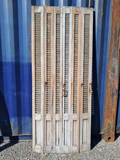 Persiennes en bois 2 x 3 vantaux (pour fenêtre d'un mètre)